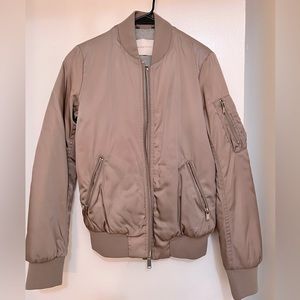Aritzia (The Group by Babaton), XS Taupe Bomber Jacket